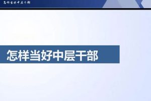 职场晋升《体制内如何当好中层干部》音频(420.38MB)资源合集【百度云网盘下载】
