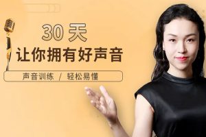 技能提升《声音训练营，30天让你拥有迷人魅力嗓音》视频+音频(3.17GB)资源合集【百度云网盘下载】